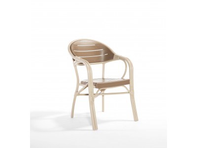 Градински стол BAMBOO (капучино/пустинно кафе)